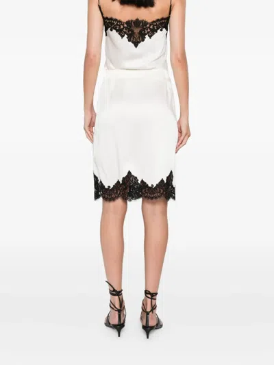 Stella Mccartney Lace-trim Satin Midi Skirt