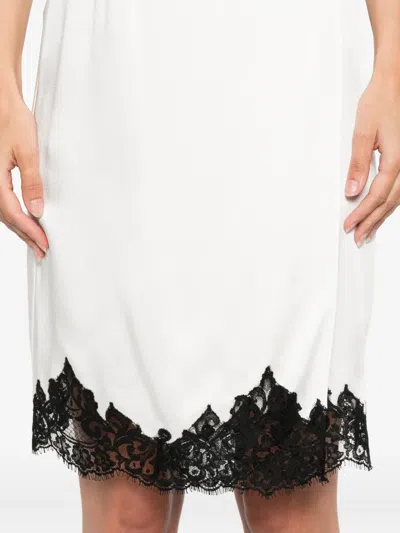Stella Mccartney Lace-trim Satin Midi Skirt