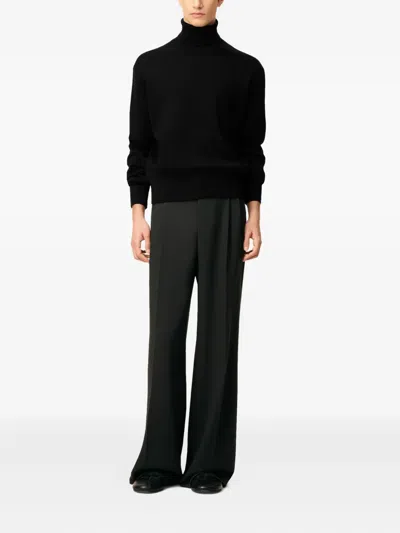 Ami Alexandre Mattiussi Ami-de-coeur Roll-neck Sweater In Black