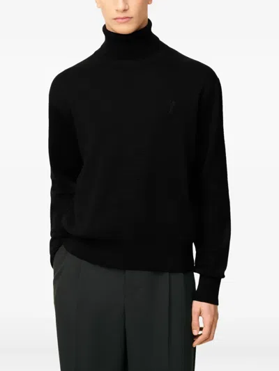 Ami Alexandre Mattiussi Ami-de-coeur Roll-neck Sweater In Black