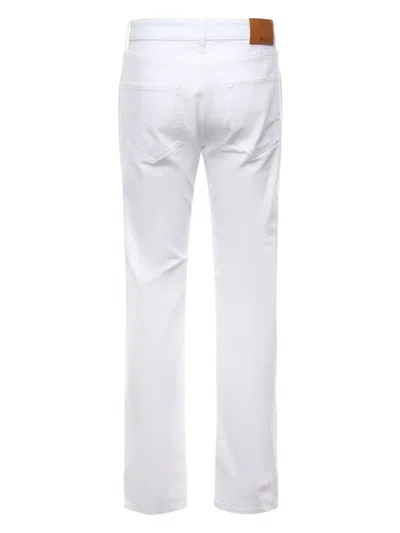 Loro Piana Slim-fit Linen-blend Twill Trousers In White