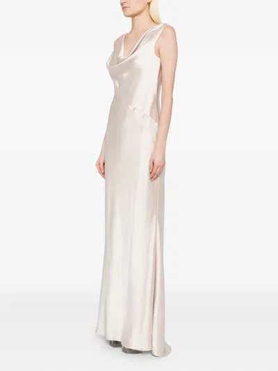 Amsale Satin Gown In Neutral