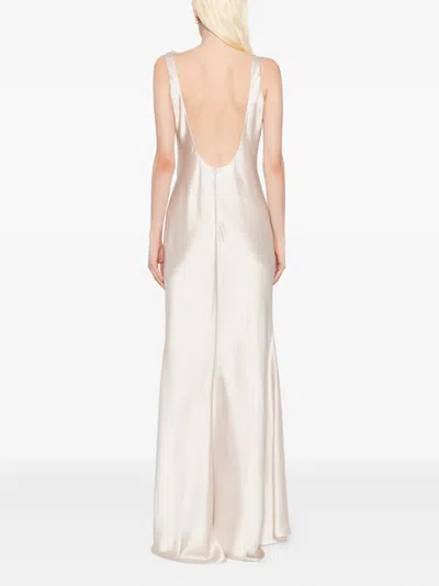 Amsale Satin Gown In Neutral