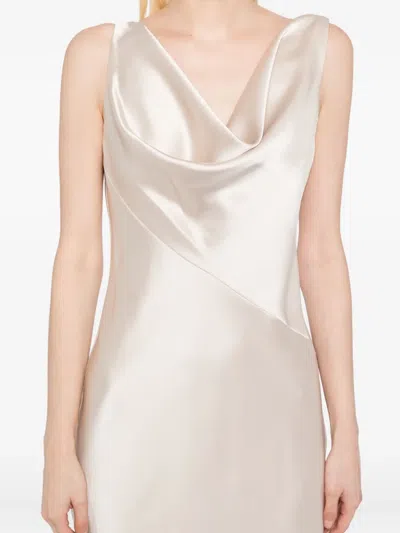 Amsale Satin Gown In Neutral