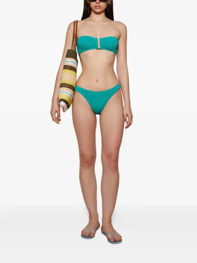 Bondeye Blake Bandeau Bikini Top In Green