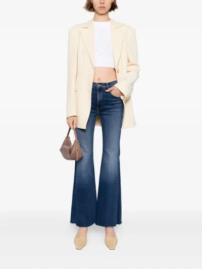 Mother Lil Doozy Fray Jeans In Blue