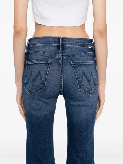 Mother Lil Doozy Fray Jeans In Blue