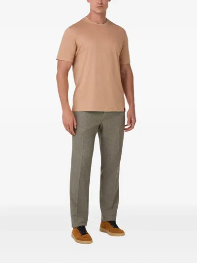 Boggi Milano City Drawstring Pleated Trousers In Gray