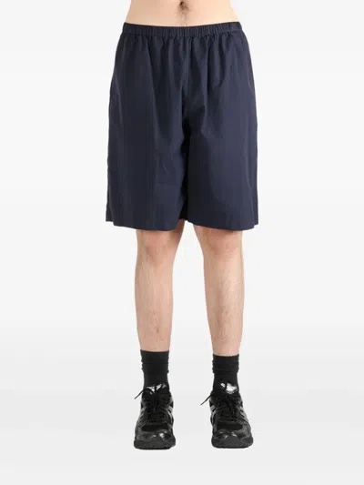 The Row Elasticated-waist Cotton Shorts In Blue