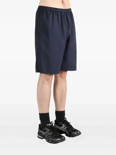 The Row Elasticated-waist Cotton Shorts In Blue
