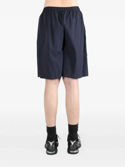 The Row Elasticated-waist Cotton Shorts In Blue