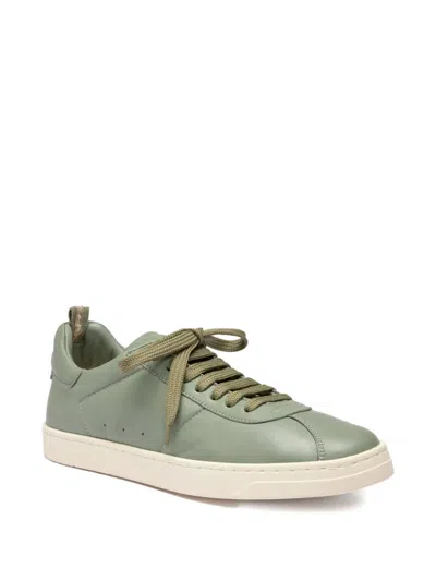 Officine Creative Leather Sneakers In Green