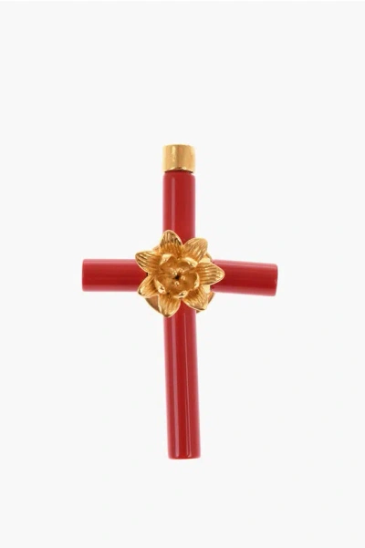 Dsquared2 Metal Jesus Pin With Goden Effect Details