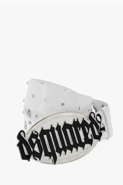 Dsquared2 Leather Grommet Belt With Studs 40mm