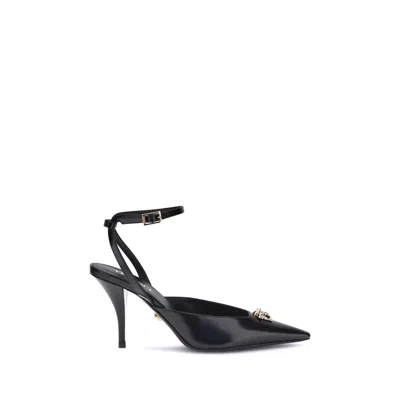Versace Medusa Patent Calfskin Stiletto Pump In Black