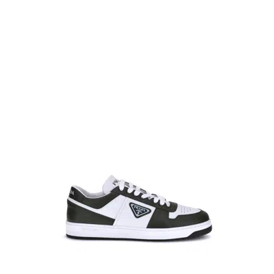 Prada White/black Leather Sneaker Downtown