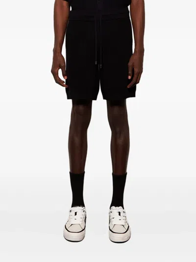 Amiri Crochet Mesh Style Shorts In Black