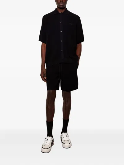 Amiri Crochet Mesh Style Shorts In Black