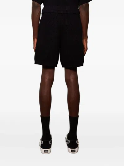 Amiri Crochet Mesh Style Shorts In Black