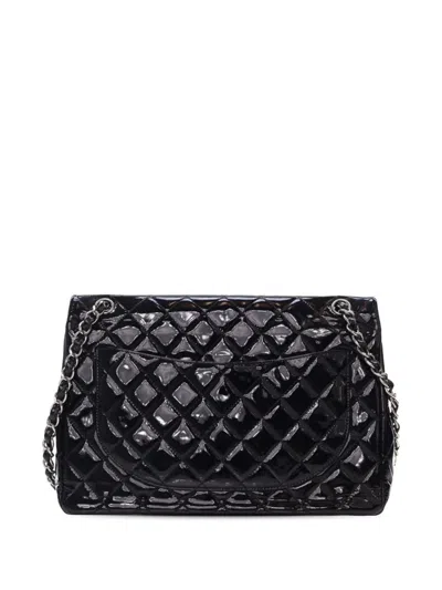 Pre-owned Chanel 2013-2014 Maxi Classic Patent Double Flap Shoulder Bag