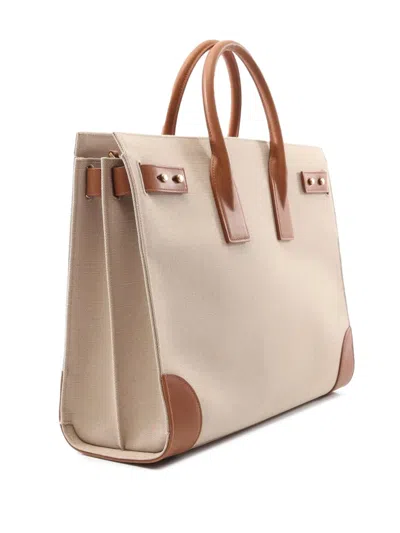 Pre-owned Saint Laurent 2010-2025 Large Canvas Sac De Jour Satchel