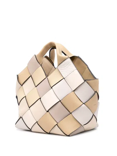 Pre-owned Loewe 2010-2025 Small Woven Leather Surplus Basket Bag Satchel