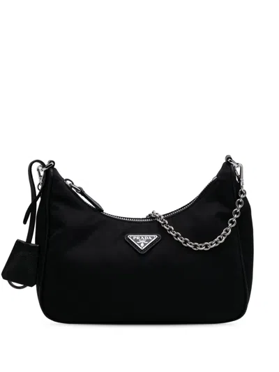 Pre-owned Prada 2019-2025 Mini Tessuto Re Edition 2005 Satchel