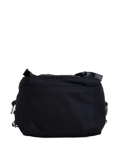 Pre-owned Givenchy 2000-2025 Small Nylon Pandora Crossbody Bag In Black