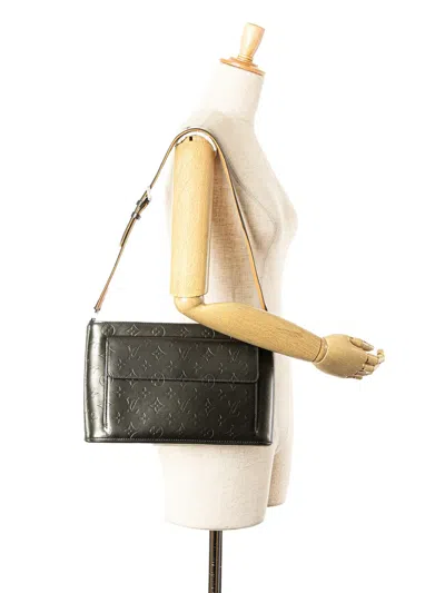 Pre-owned Louis Vuitton 2002 Monogram Mat Alston Shoulder Bag In Gray