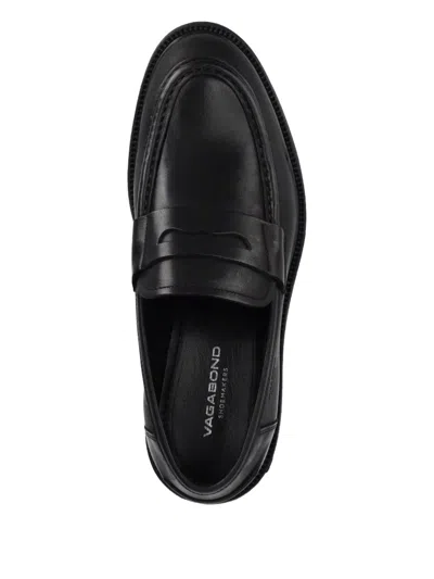 Vagabond Alex M Leather Loafers In Black