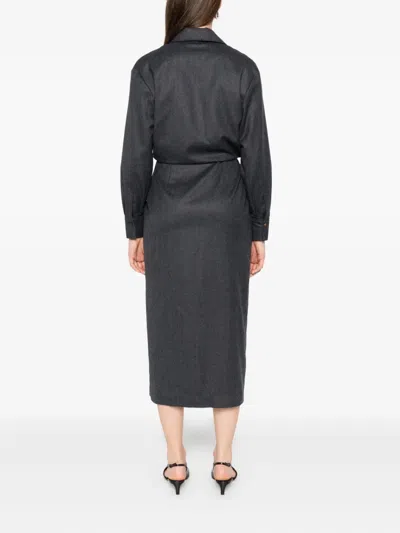 Brunello Cucinelli Wrap-effect Wool Dress