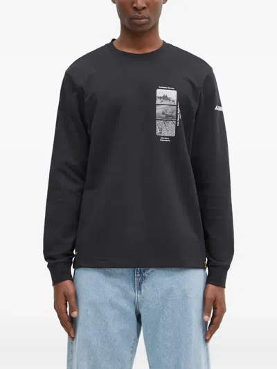Adidas Originals Nattional Geographic Long-sleeve T-shirt In Blue