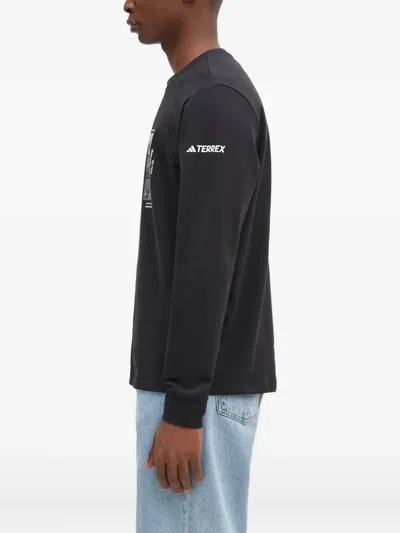 Adidas Originals Nattional Geographic Long-sleeve T-shirt In Blue