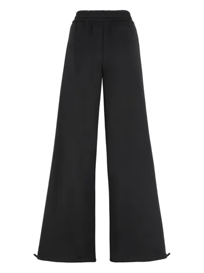 Versace Jeans Couture Embroidered-logo Drawstring Track Trousers In Black