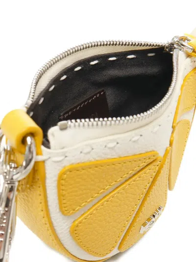 Fendi Lemon-shaped Keyring In Neutral