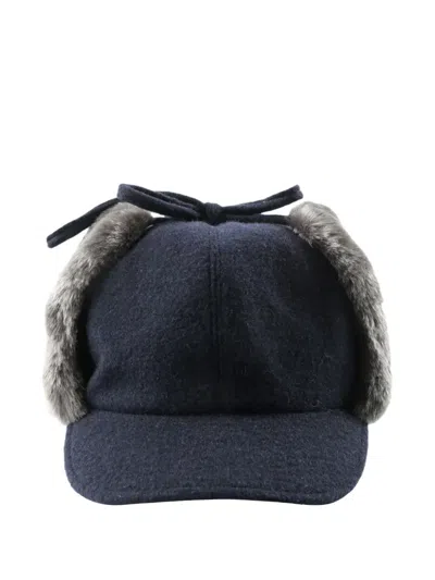 Y's Faux Fur-trimmed Hat In Black