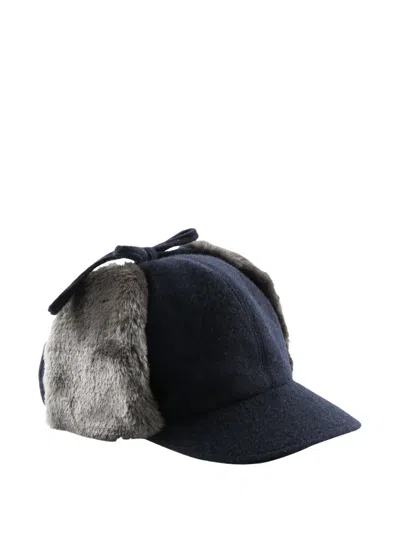 Y's Faux Fur-trimmed Hat In Black