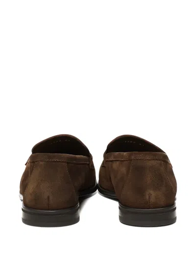 Doucal's Nottingham Penny Slot Loafers In Brown