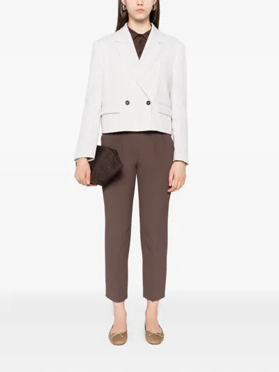 Brunello Cucinelli Women Tailored Jogger Pants In Brown