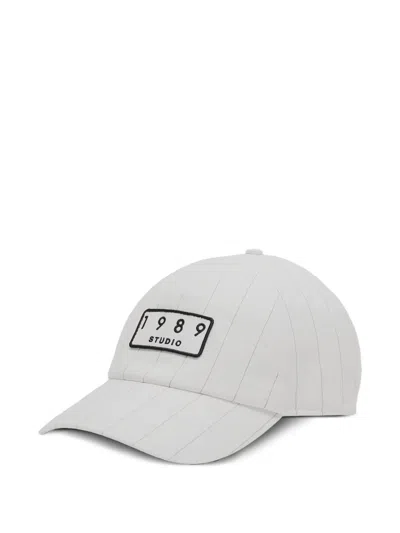 1989 Studio Striped Logo-patch Cotton Cap In Neutral