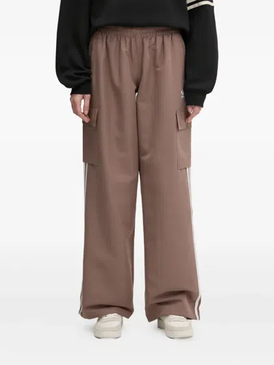 Adidas Originals 3-stripe Logo Track Pants In Brown