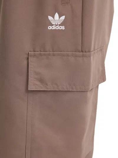 Adidas Originals 3-stripe Logo Track Pants In Brown