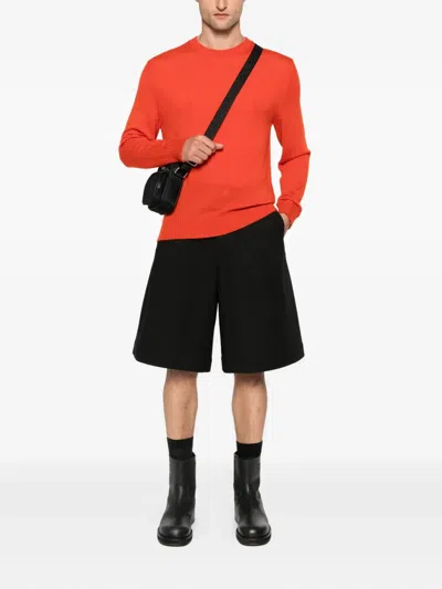 Jil Sander Virgin Wool Sweater In Orange