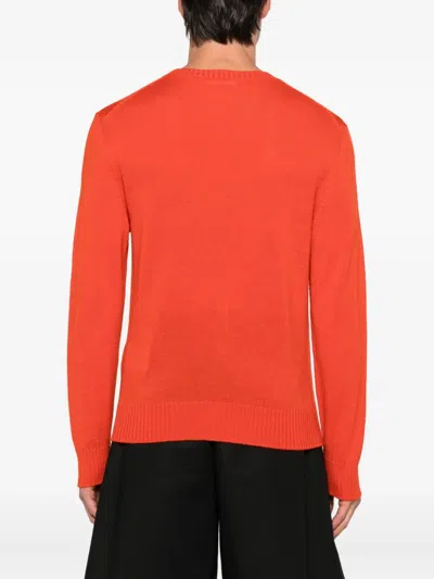Jil Sander Virgin Wool Sweater In Orange