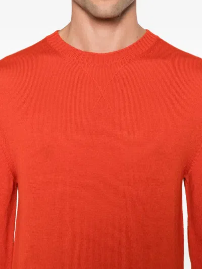 Jil Sander Virgin Wool Sweater In Orange
