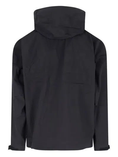 Goldwin Pertex Zip-fastening Hooded Jacket In Black