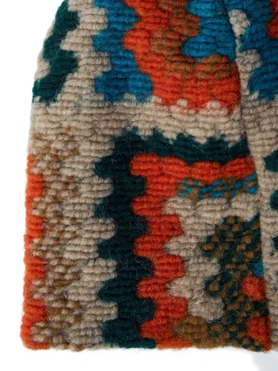 Engineered Garments Crochet-knit Patterned Beanie In Multi