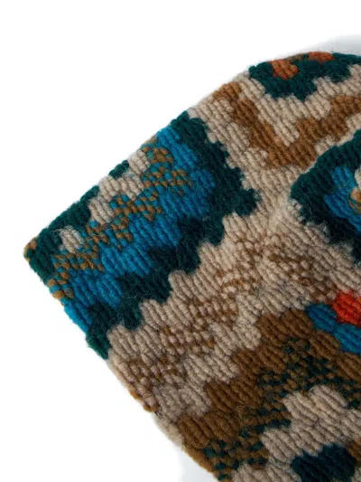 Engineered Garments Crochet-knit Patterned Beanie In Multi