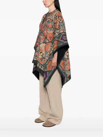 Pierre-louis Mascia Patterned Wool Cape