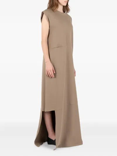Société Anonyme Trinity Asymmetrical Dress In Brown